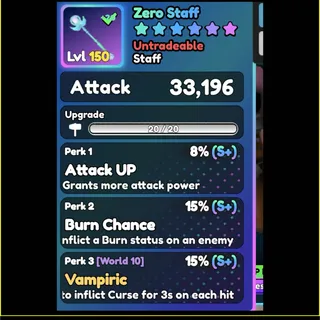 World Zero- Perfect Zero Staff