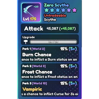 World Zero Perfect 175 Zero Scythe