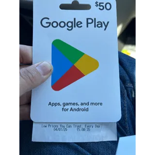 $50.00 USD Google Play