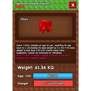 Huge nightmare rainbow elephant | 61kg+