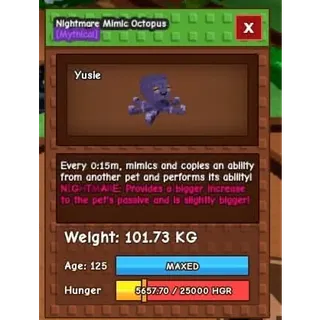 Godly titanic Nightmare Mimic Octopus | 101kg+ | Age 125