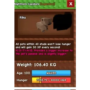 Godly titanic Nightmare Capybara | 106kg+