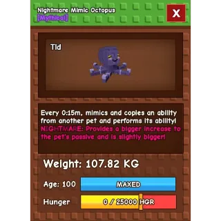 Godly titanic Nightmare mimic octopus | 107kg+