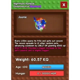 Best Bundle❗️❗️❗️ | Huge Nightmare Rainbow Dilophosaurus + Huge Nightmare mimic octopus 