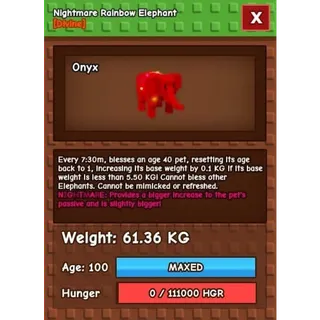 Huge nightmare rainbow elephant | 61kg+