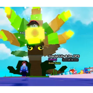 Huge Gold-Neon Glacial Lily | 8.3m dps | Plants Vs Brainrots 