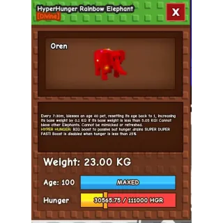 23kg Rainbow Hatched Elephant 