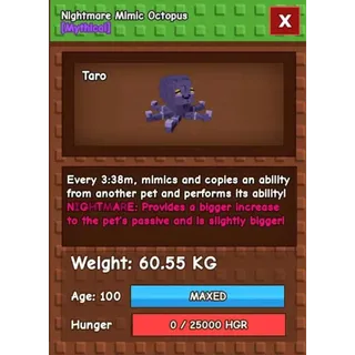 Huge Nightmare Mimic Octopus | 60kg+