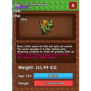 Godly titanic Nightmare Dilophosaurus | 111kg+