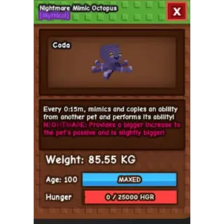 Titanic Nightmare Mimic Octopus 15s cd no toy 85kg