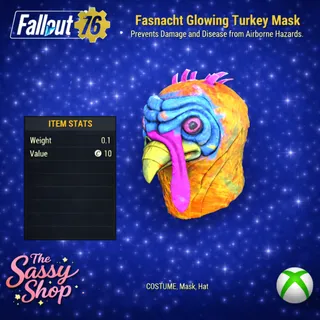 Fasnacht Glowing Turkey Mask