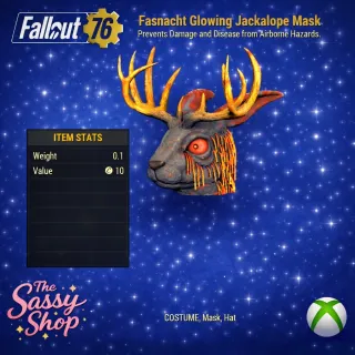 Fasnacht Glowing Jackalope Mask
