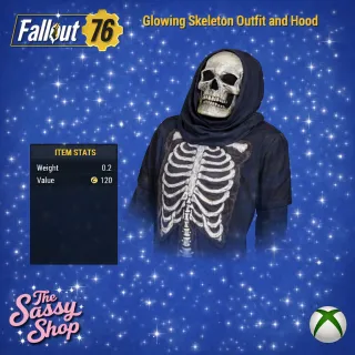 Glowing skeleton costume
