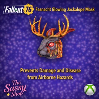 Fasnacht Glowing Jackalope Mask