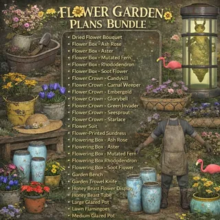 Flower Garden Plans Bundle (38 Plans)