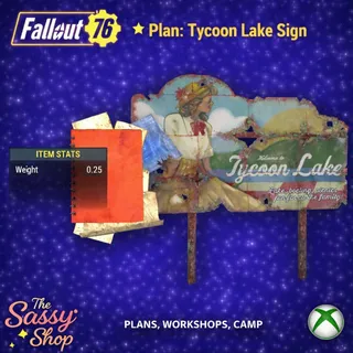 Tycoon Lake Sign Plan