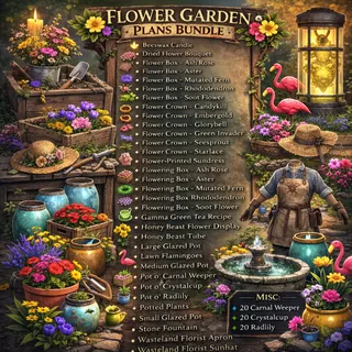 Flower Garden Plans Bundle (37 Plans)