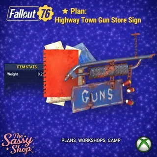 Highway Town Gun Store Sign Plan
