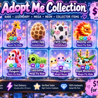 Adopt Me 12 Rare Pet Lot