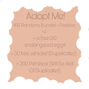 800Items & Pets Adopt Me