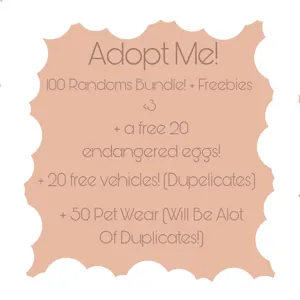 190Items & Pets Adopt Me