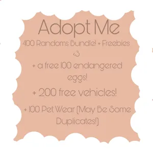 800Items & Pets Adopt Me