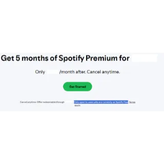 5 month spotify voucher
