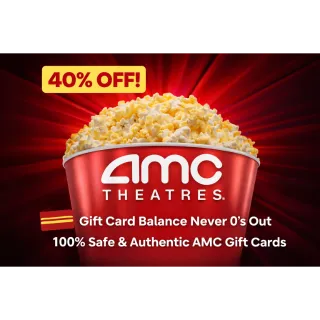 10$ USD AMC THEATRES SINGLE  GIFTCARD