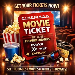 2× CINEMARK MOVIE TICKETS – PREMIUM & SPECIAL FORMATS INCLUDED