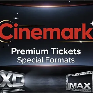 6X CINEMARK MOVIE TICKETS (SPECIAL FORMATS/PREMIUM TICKETS INCLUDED)