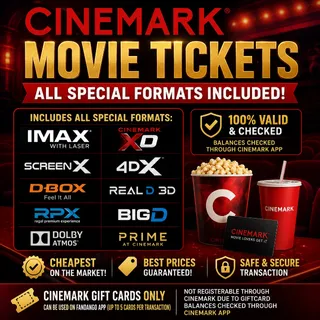 2XCinemark movie special format tickets (premium  tickets)