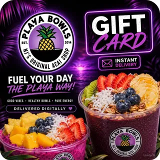 $50.00 USD PlayaBowls Gift Card( Instant Delivery 🚚 ⚡️ )