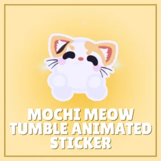 Mochi Meow Tumble Animated Sticker