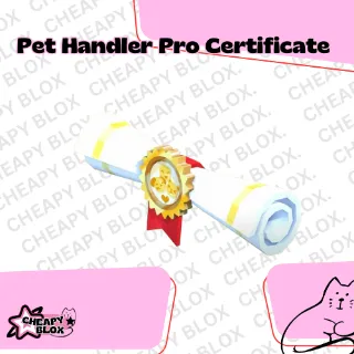 Pet Handler Pro Certificate