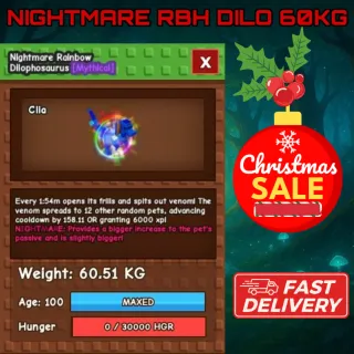 Nightmare rbh dilophosaurus 60KG