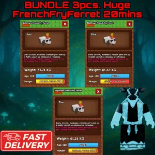 Bundle 61kg FrenchFryFerret 3pcs.