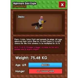 SEMI TITANIC BALD EAGLE 75KG