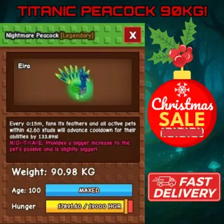 Titanic peacock 90kg!