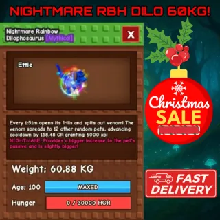 Nightmare rbh dilophosaurus 60kg