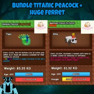 BUNDLE PEACOCK + FERRET