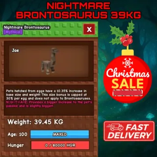 NIGHTMARE BRONTOSAURUS 39KG
