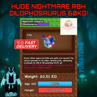 HUGE NIGHTMARE RAINBOW DILO(60.51KG)