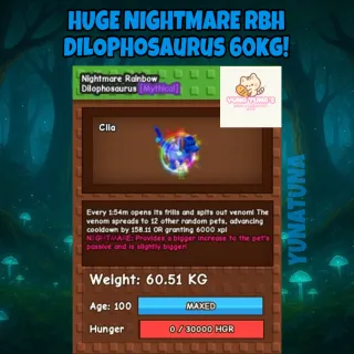 NIGHTMARE RAINBOW DILO (60.51KG)