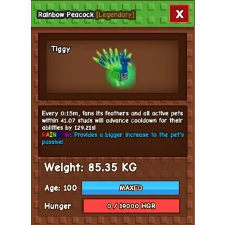 RAINBOW TITANIC PEACOCK (85.35Kg)