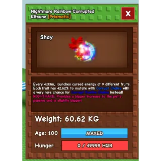 Rainbow Hatch corrupt kitsune