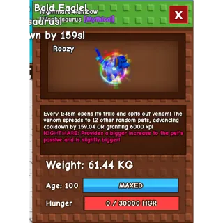 TITAN Rainbow Hatched DILOPHOSAURUS 