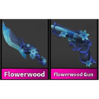 FLOWERWOOD SET (KNIFE AND GUN) - MURDER MYSTERY 2 / MM2