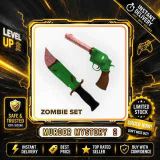ZOMBIE SET 2018 (ZOMBIE GUN + ZOMBIE KNIFE) - MURDER MYSTERY 2 / MM2