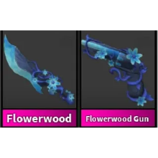FLOWERWOOD SET (KNIFE AND GUN) - MURDER MYSTERY 2 / MM2