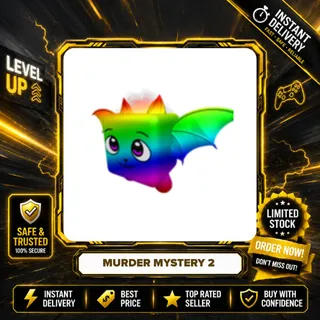 2x CHROMA FIRE BAT PET - MURDER MYSTERY 2 / MM2